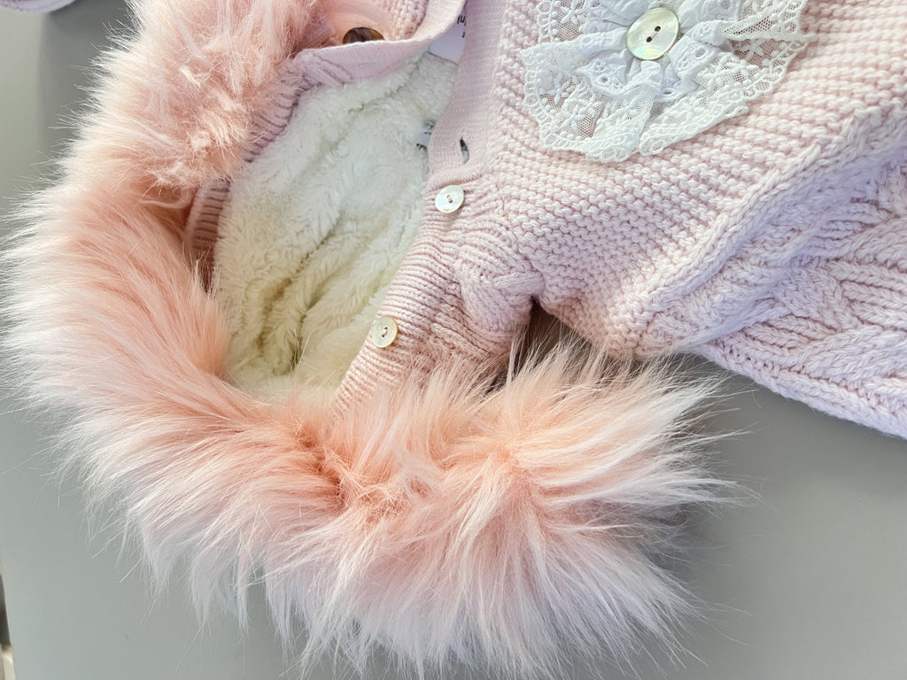 EAC Organic cotton Pink Fleece & Fur Thick Hospital Set 4 Pcs