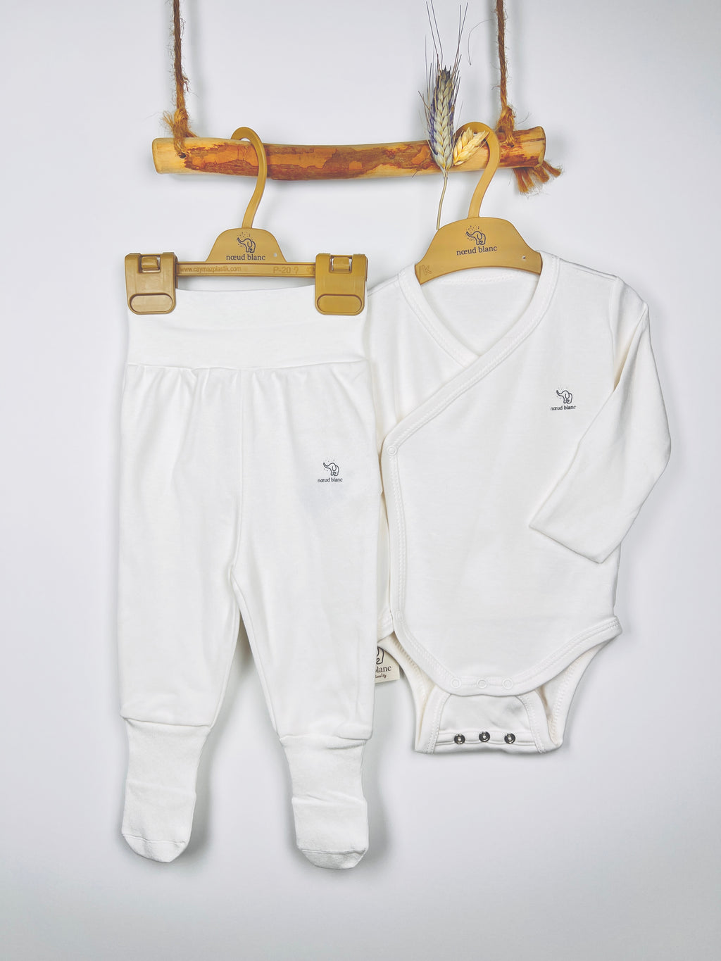 Nœud Blanc™ Organic Cotton Double Breasted & Double Size Long Sleeves Body