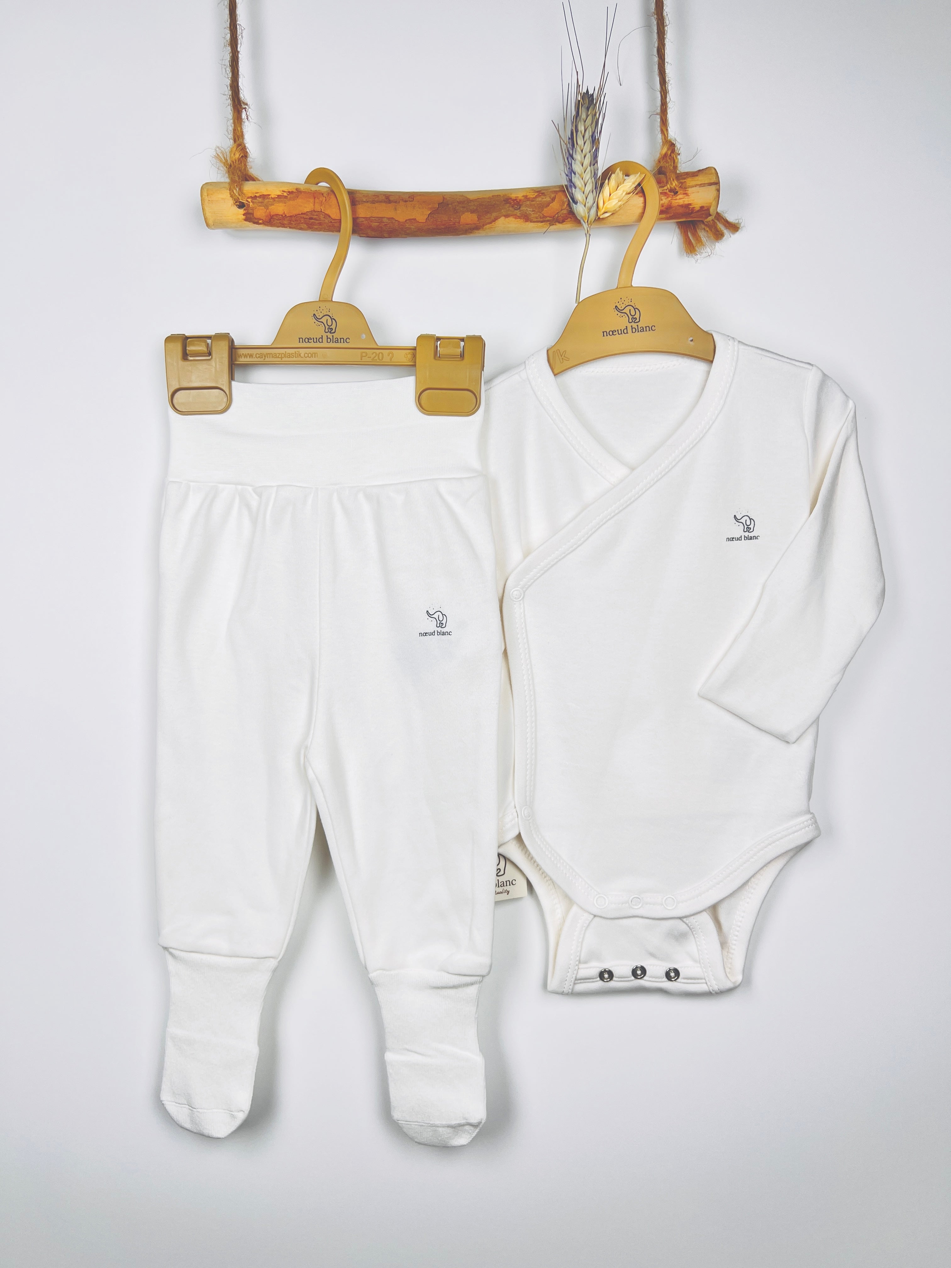 Nœud Blanc™ Organic Cotton High Waist Footed Pants