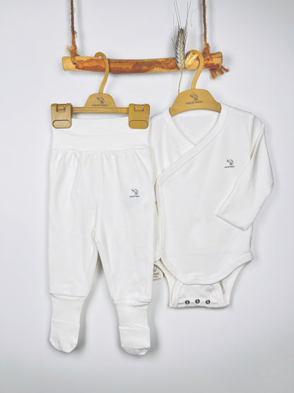 Nœud Blanc™ Organic Cotton High Waist Footed Pants