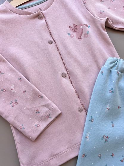 Pink And Blue Always Happy  Theme Set 2 Pieces