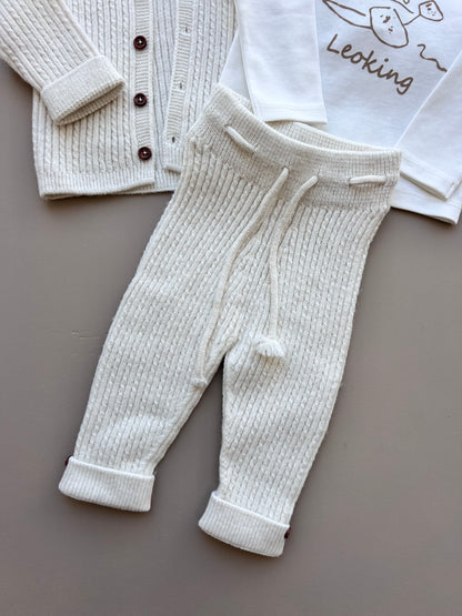 Merino Wool Top, Jacket, and Pant 3 Pcs Set