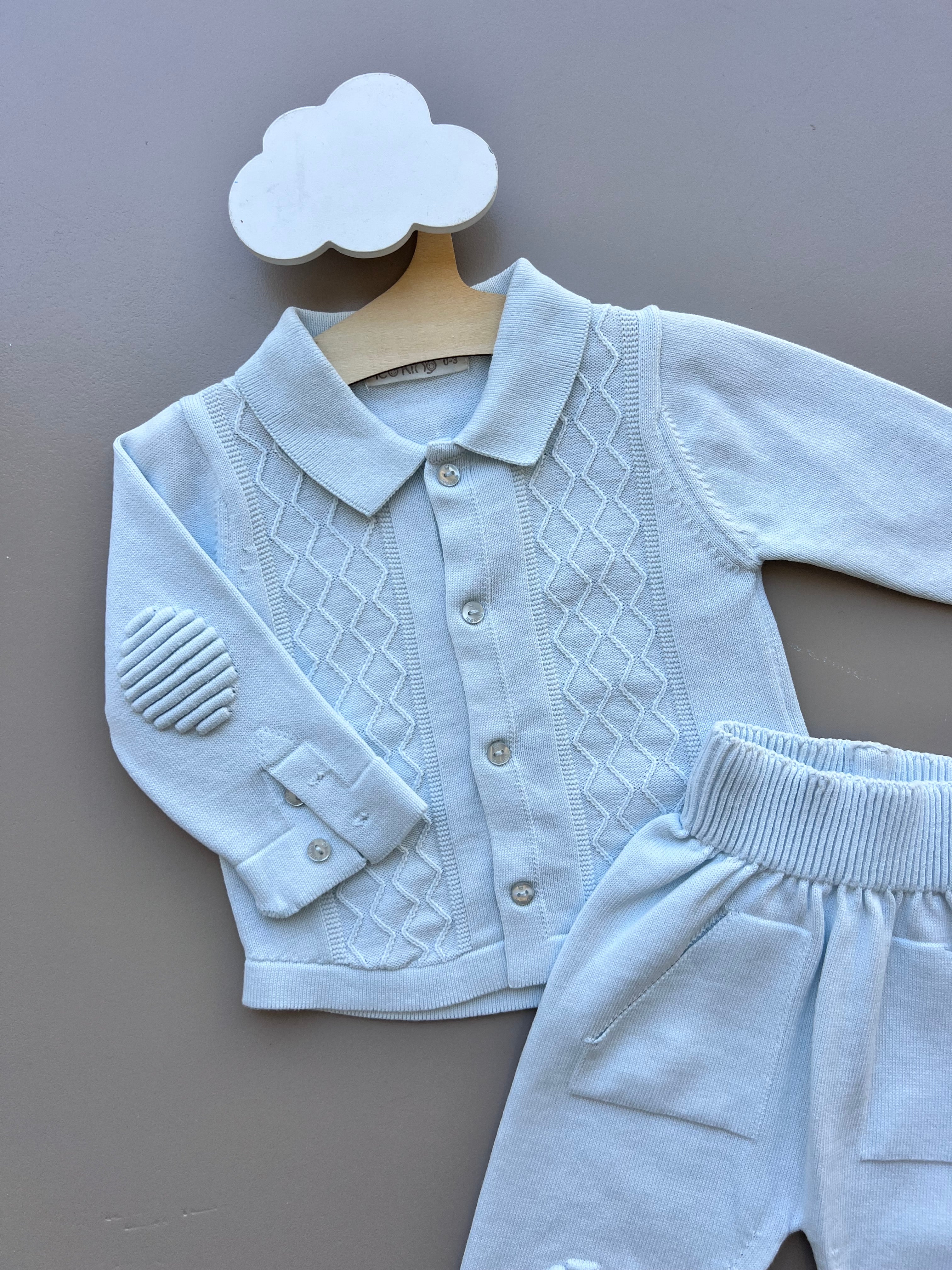 Blue Organic Cotton 2 Pcs Set