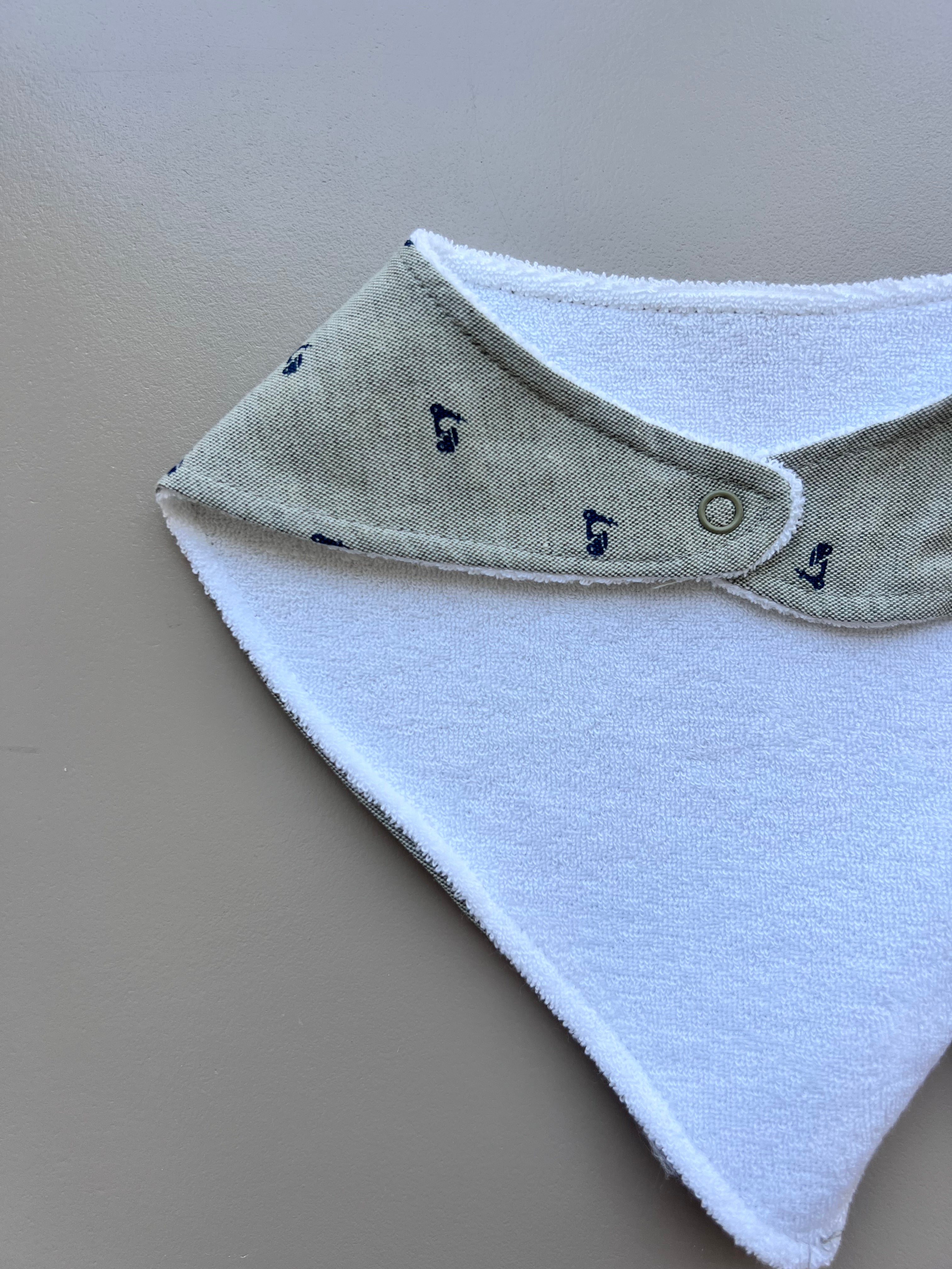 Olive Cotton Bib 1 Piece