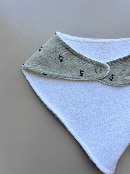 Olive Cotton Bib 1 Piece