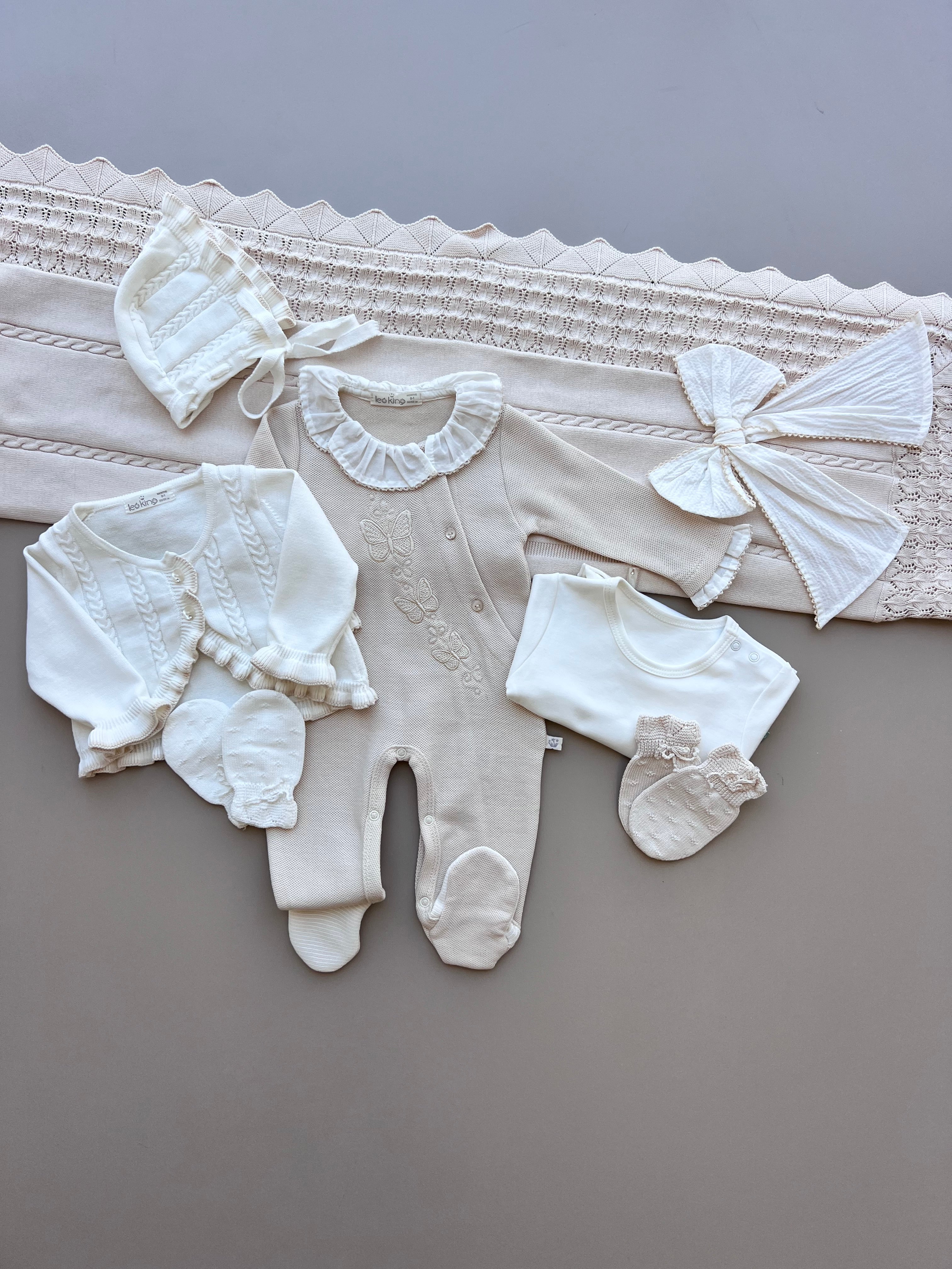 Beige & Off-White Organic Cotton Hospital Set 7 pcs