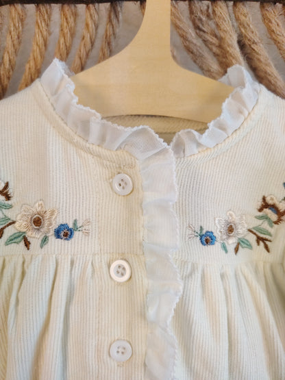 Beige Flower Romper