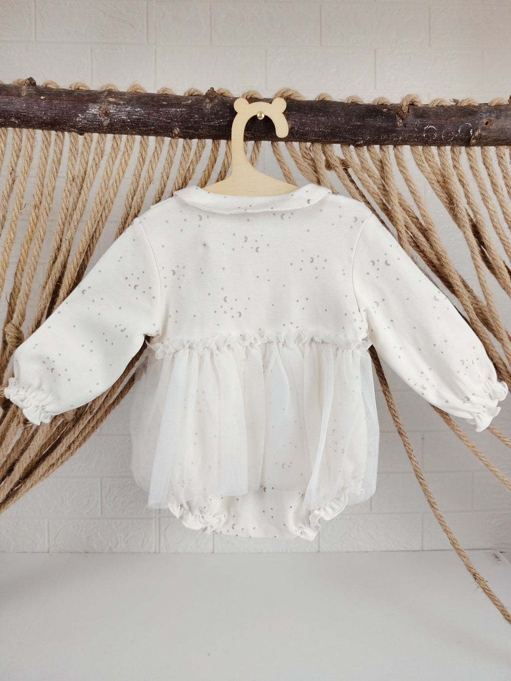 Off-White Tulle Romper Dress