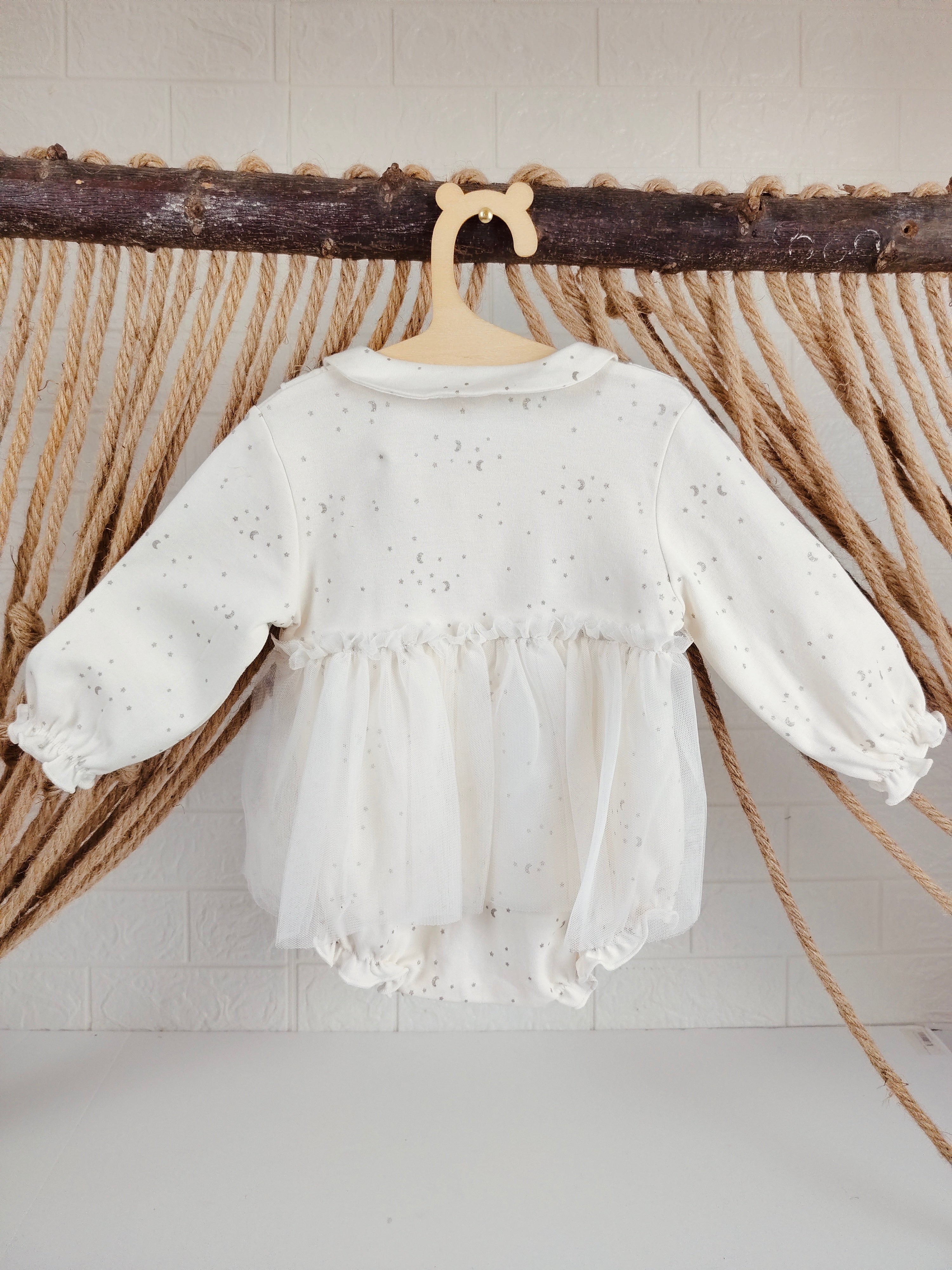 Off-White Tulle Romper Dress