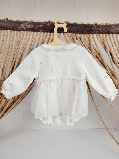 Off-White Tulle Romper Dress