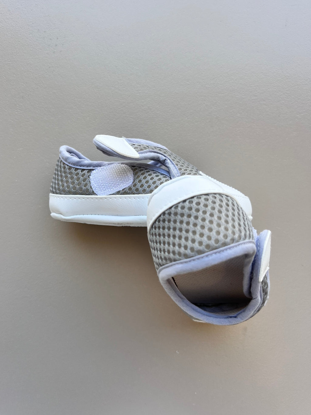 Grey And White Baby Breathable shoes