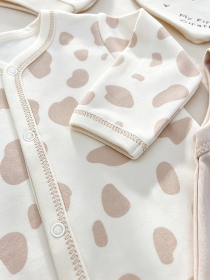 Giraffe GOTS™ Certified Organic Cotton Footed Overall 4 Pcs Set