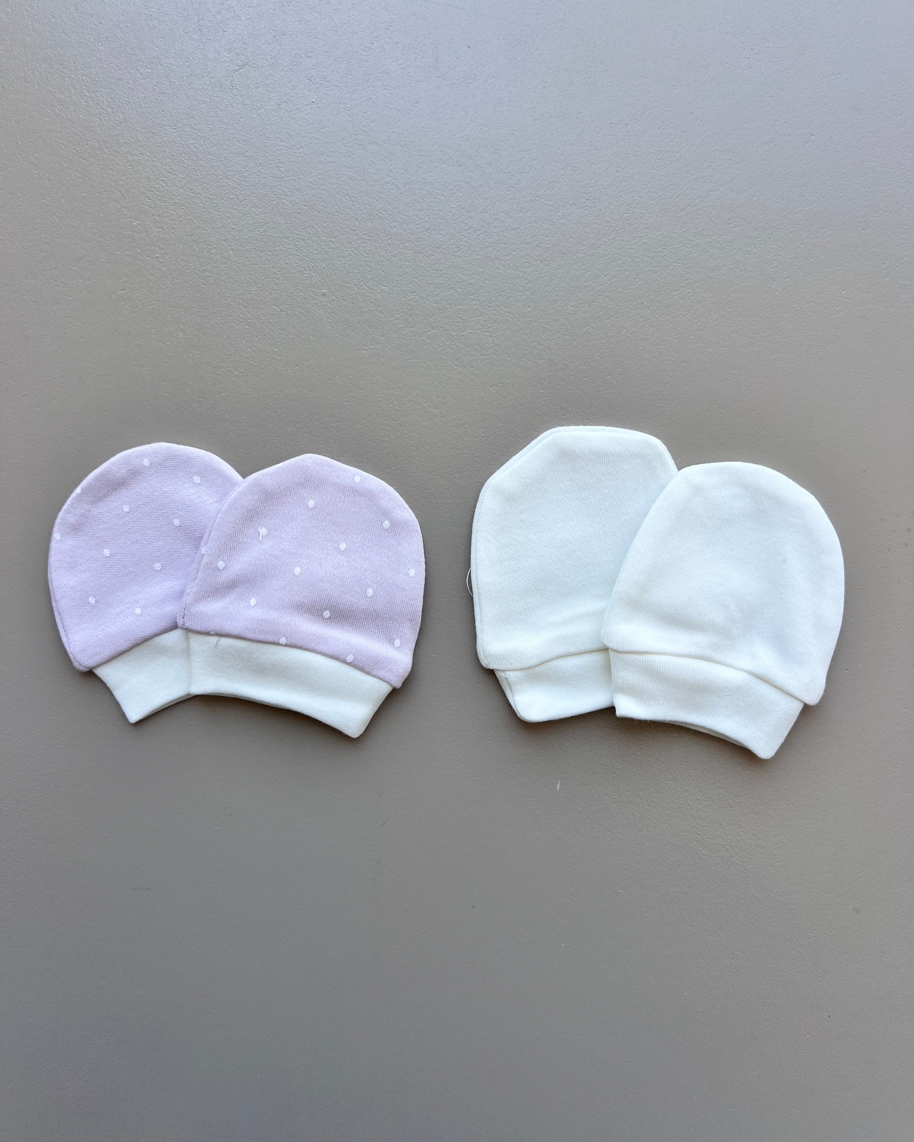 Gloves Pack of 2 Pairs Pink And White