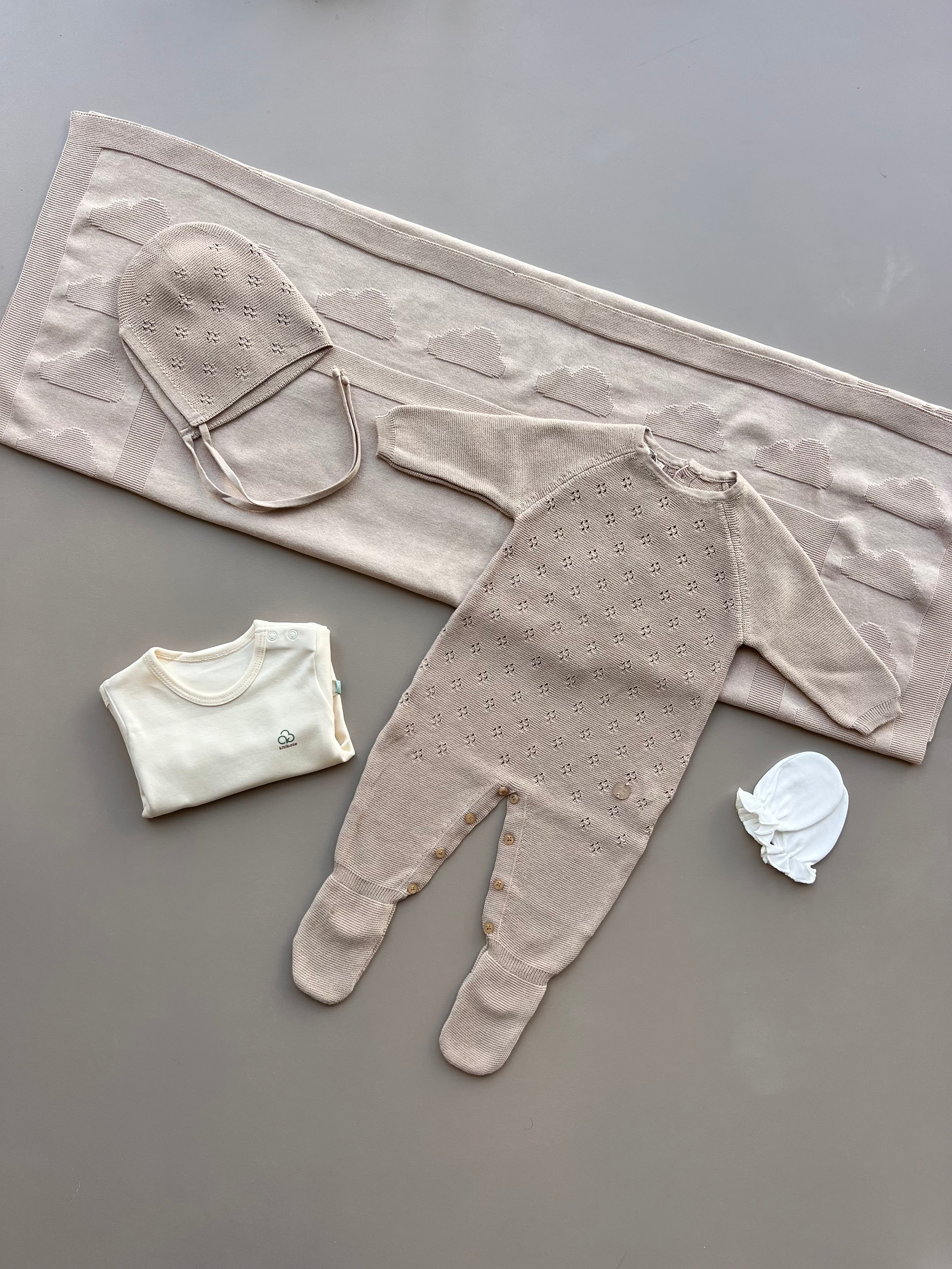 Brown Cotton Footed Overall Hospital Set 5 Pcs