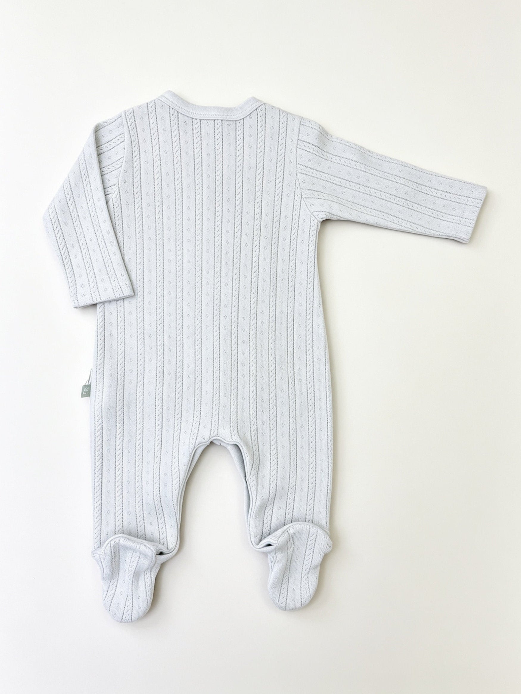 Light Blue Bear GOTS™ Certified Organic Cotton Footed Overall