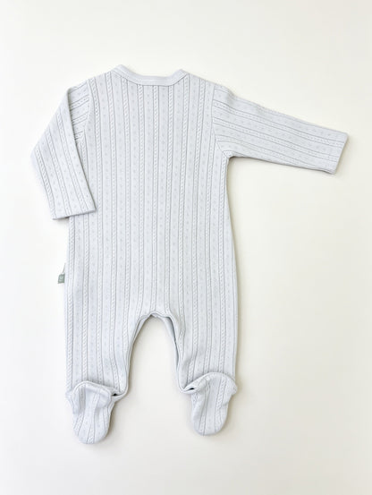 Light Blue Bear GOTS™ Certified Organic Cotton Footed Overall