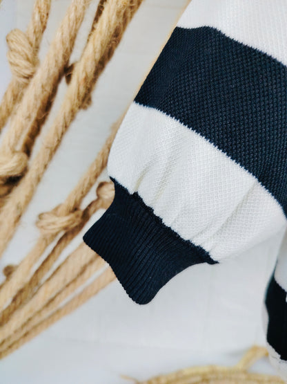 Black & White Hoodie Romper