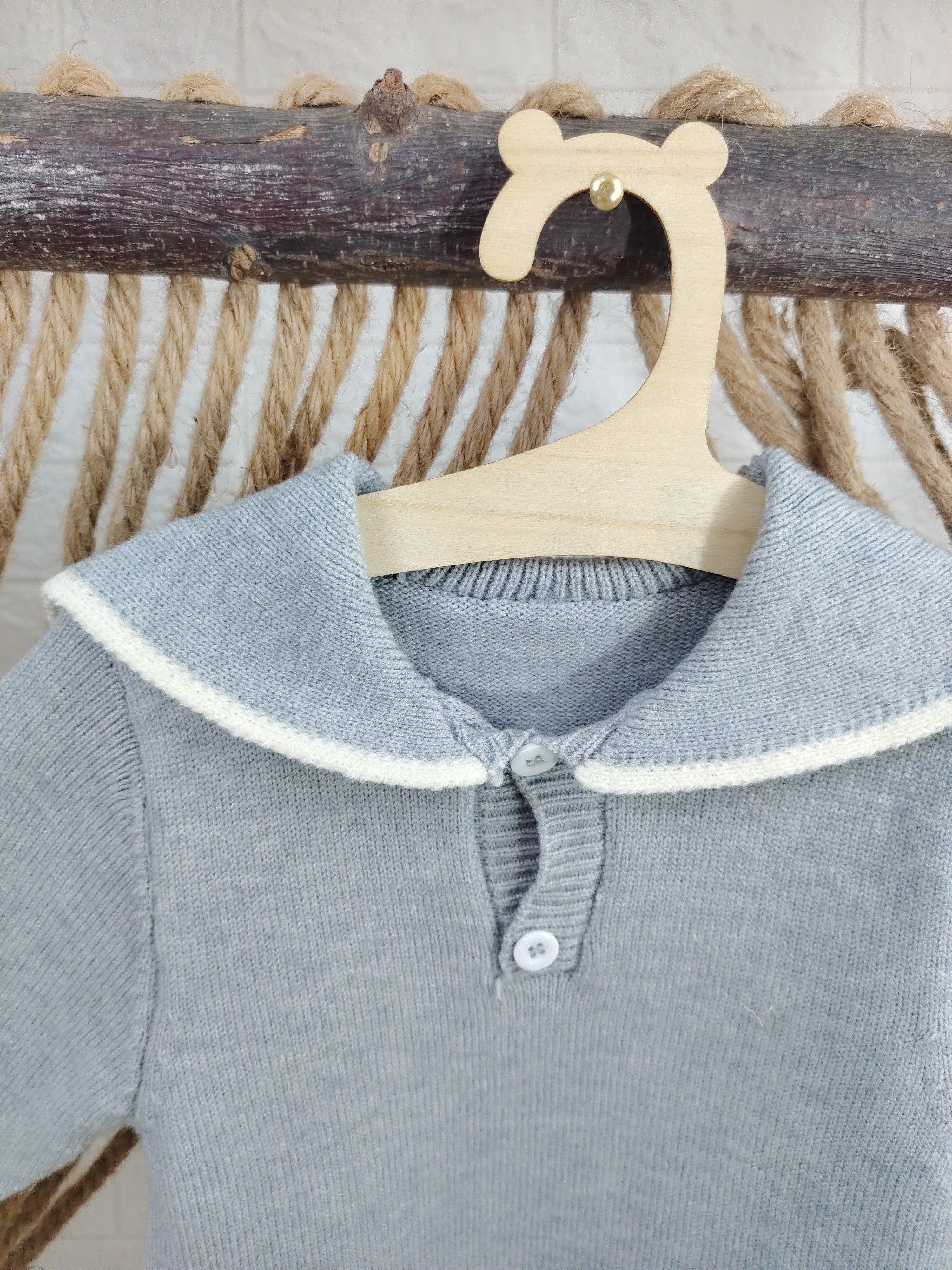 Grey Large Collar Overall