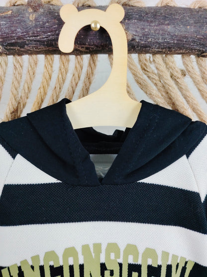 Black & White Hoodie Romper