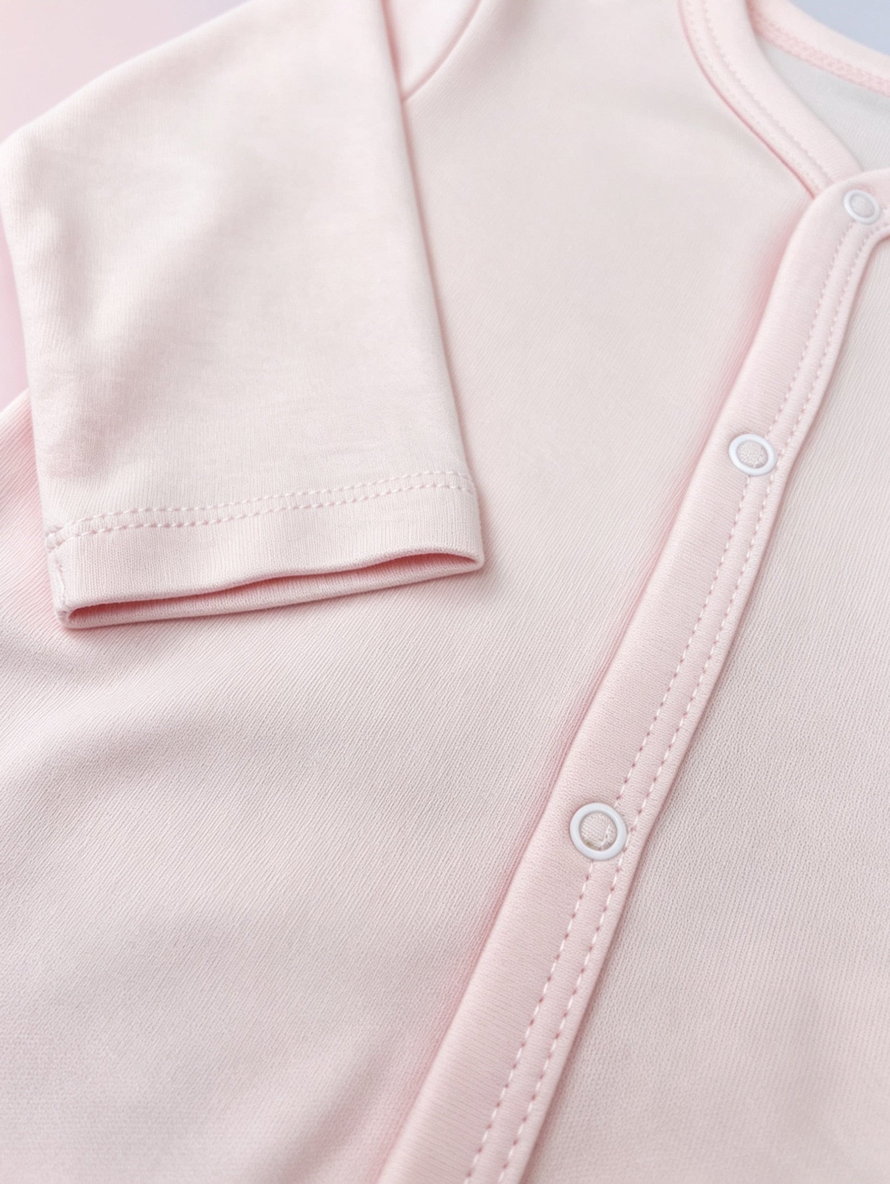 Pink GOTS™ Certified Organic Cotton Footed Overall