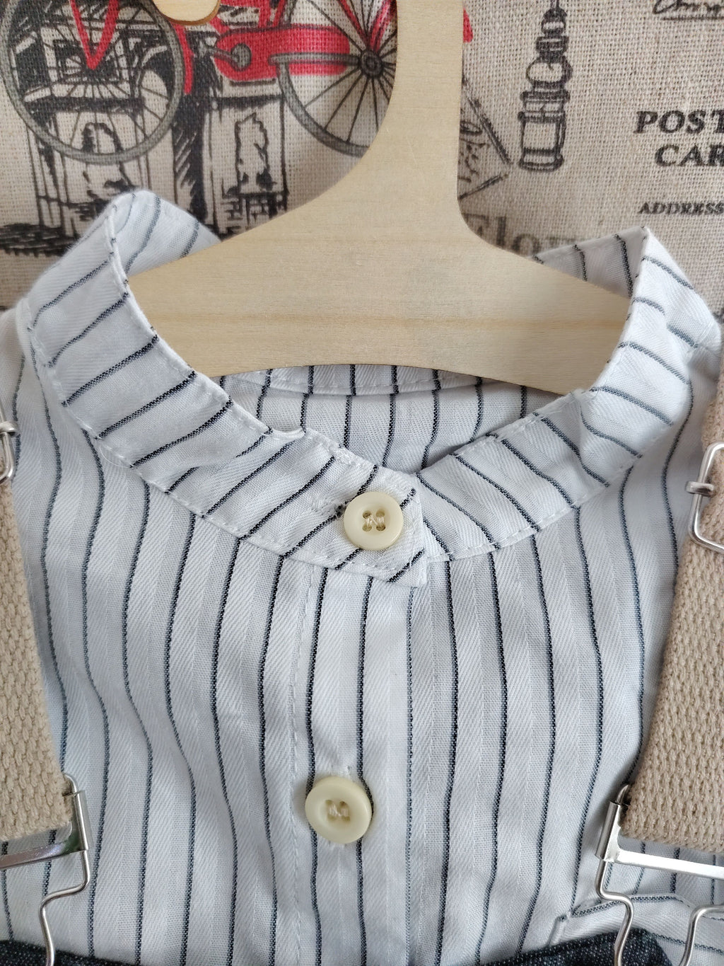 Stripped Overall Shirt