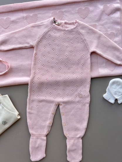 Pink Cotton Footed Overall Hospital Set 5 Pcs
