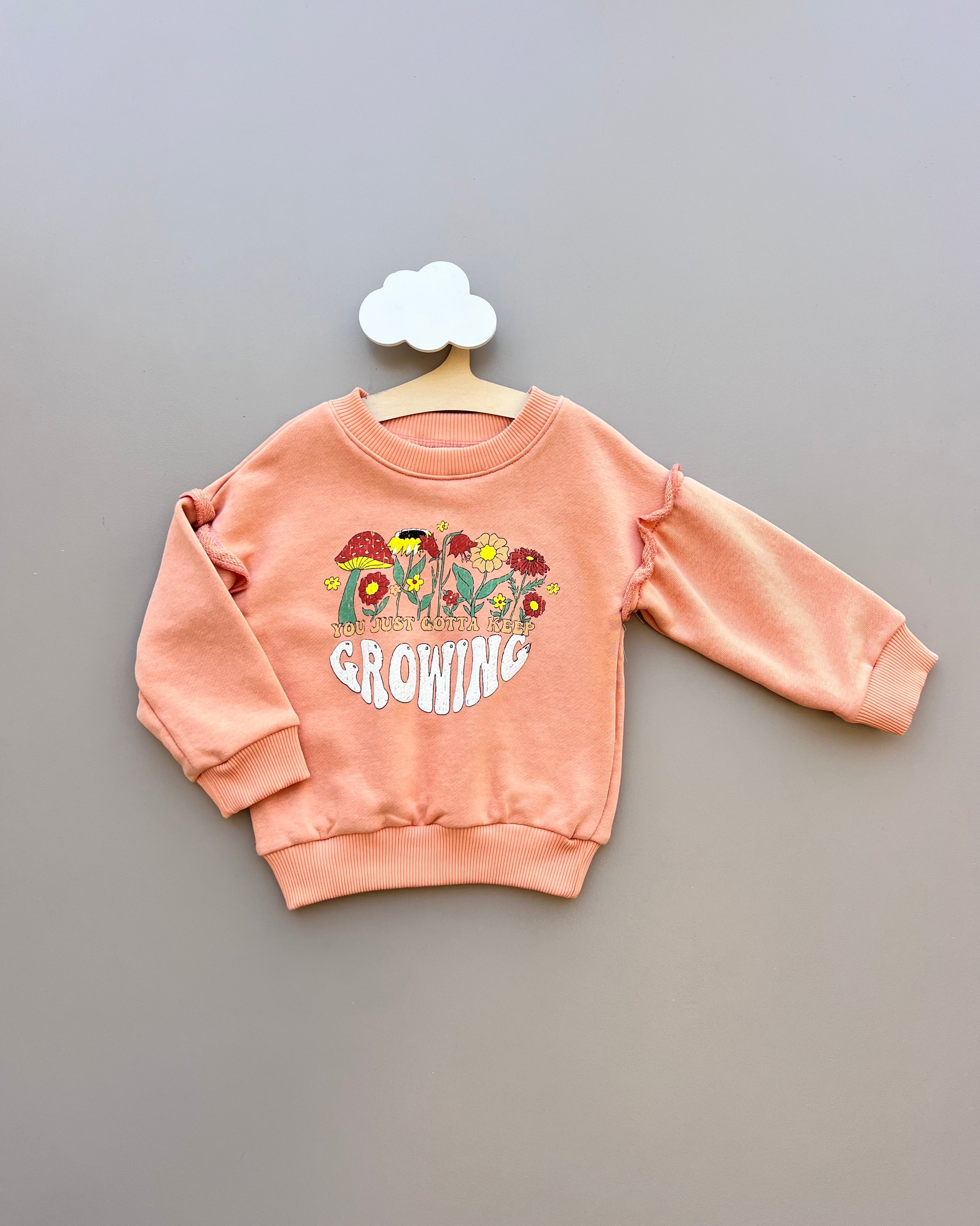 Orange Flowers Oversize Top
