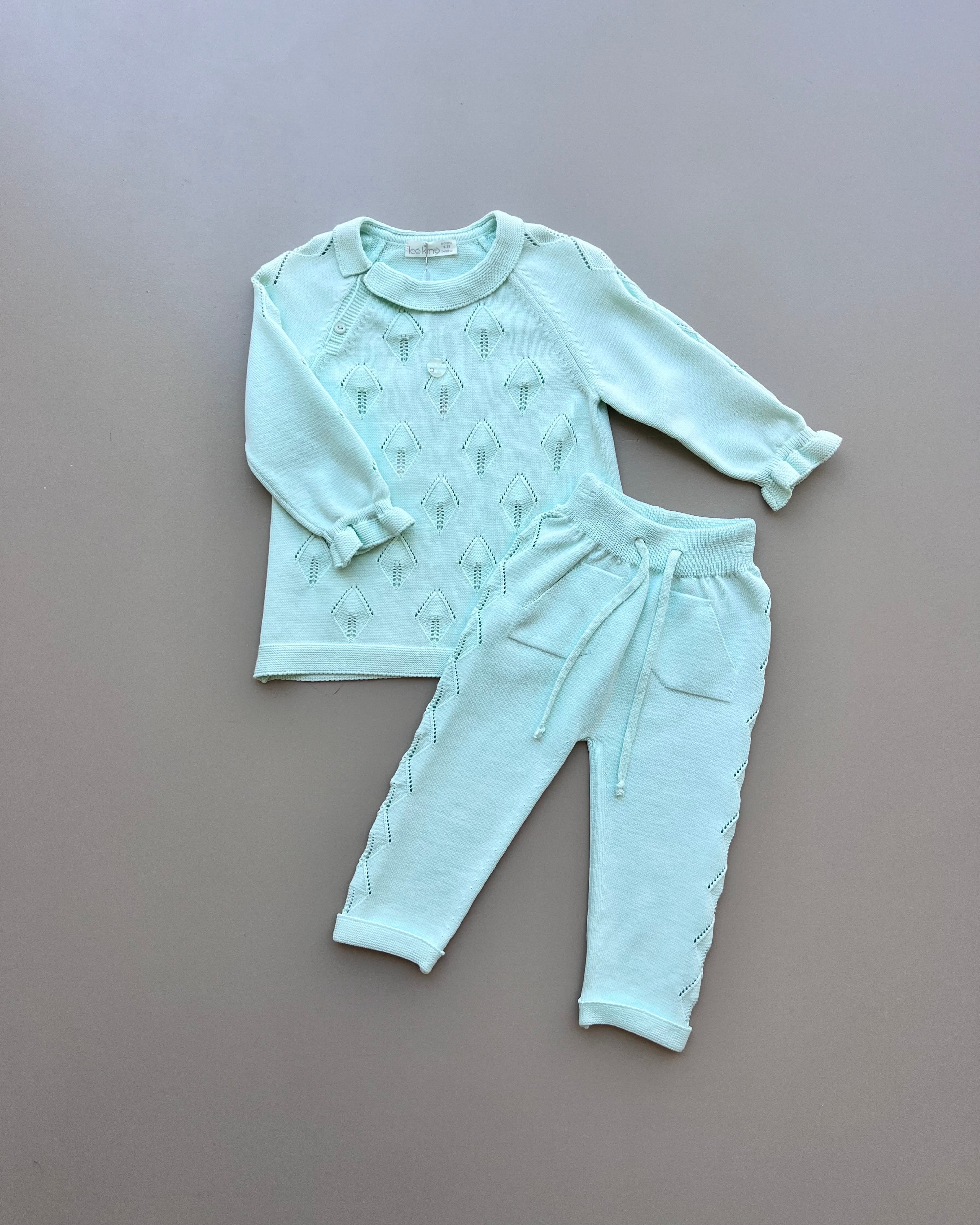 Mint Green Organic Cotton Set 2 Pcs