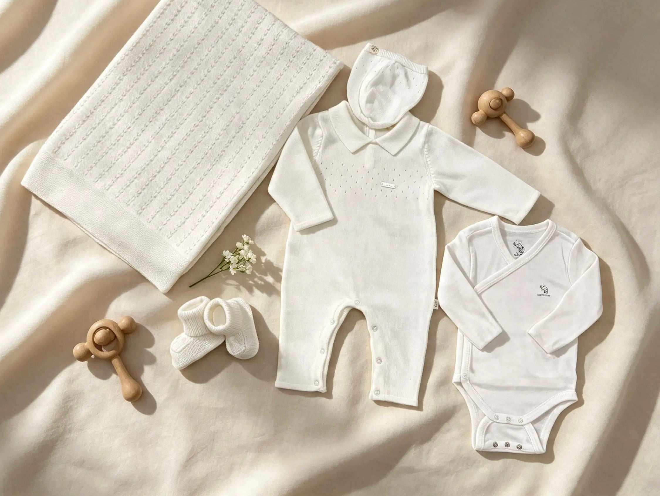 EAC Organic cotton Off-White Polo Hospital Set 5 Pcs