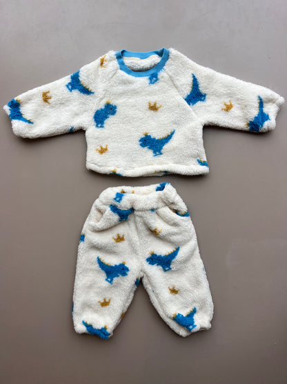 Off-White Fuzzy Printed Garment Survetement 2 Pcs Set