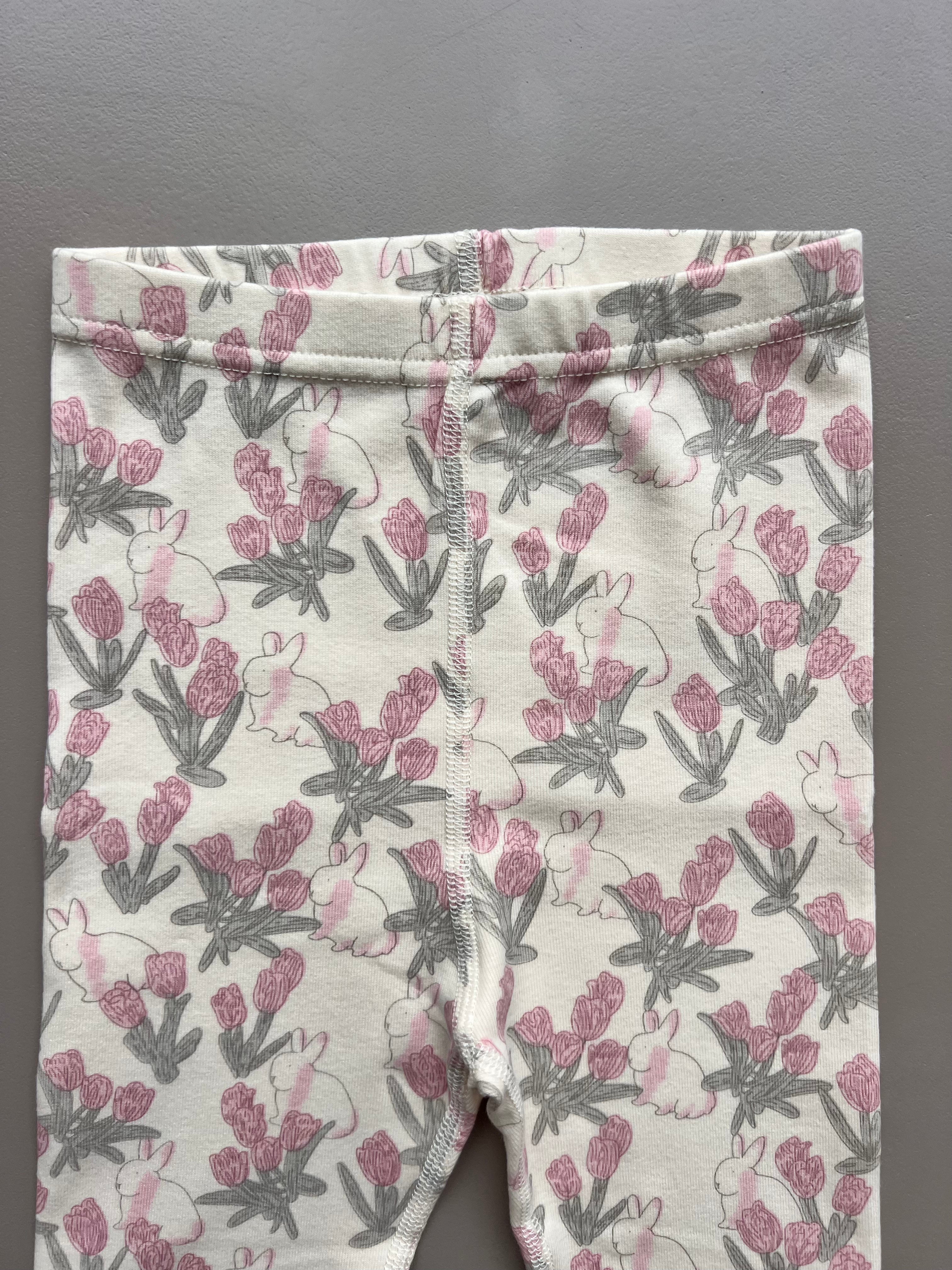 Beige And Pink Rabbit Pyjama 2 Pcs Set