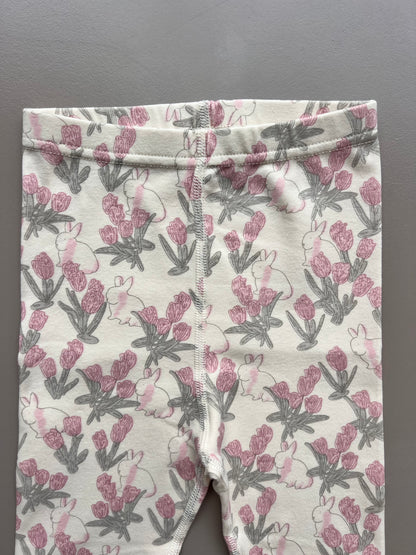 Beige And Pink Rabbit Pyjama 2 Pcs Set