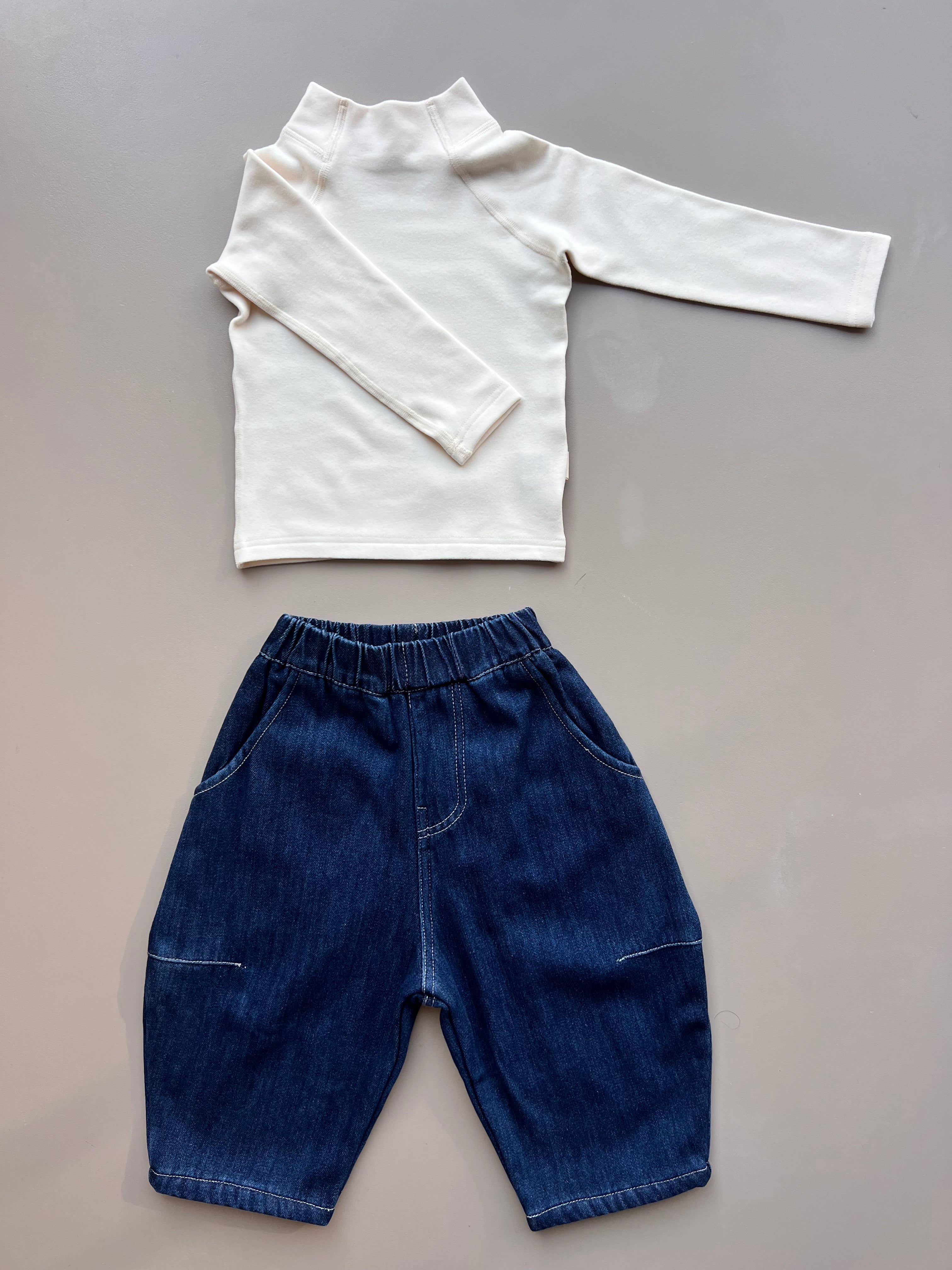 Dark Blue Denim Jeans Fur Inside