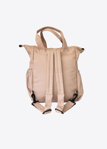 Pink Canvas Backpack Diapers Bag - La Farandole Paris
