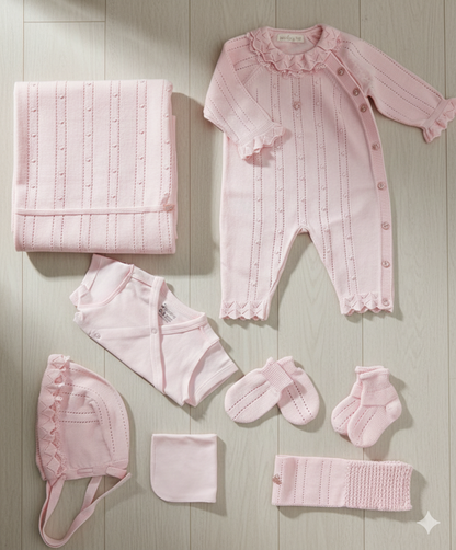 Organic Cotton Long Sleeve Hospital Set 8 Pcs