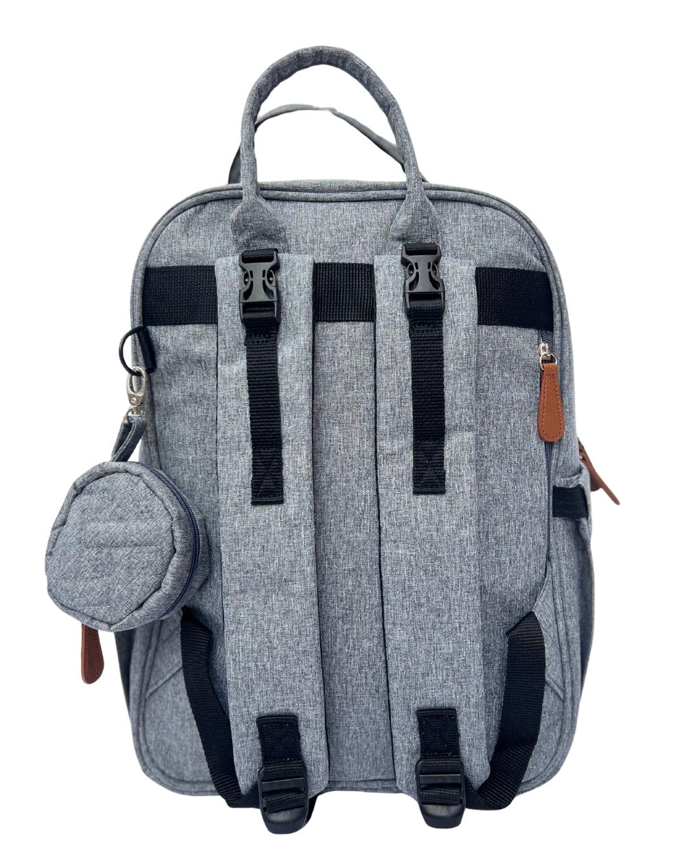 Gray Backpack Diaper Bag