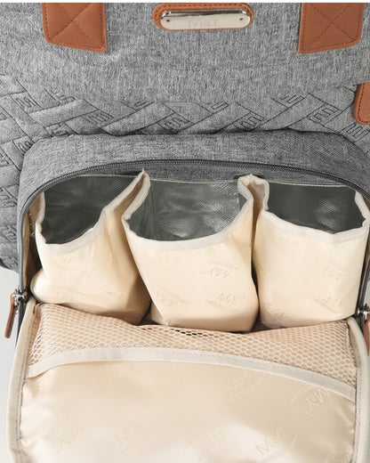 Gray Backpack Diaper Bag