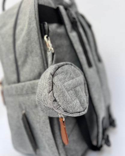 Gray Backpack Diaper Bag