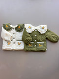 Thermal Waterproof Flower embroidered Winter Coat