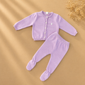 EAC Organic Cotton Lila Knitted footed set 2 Pcs