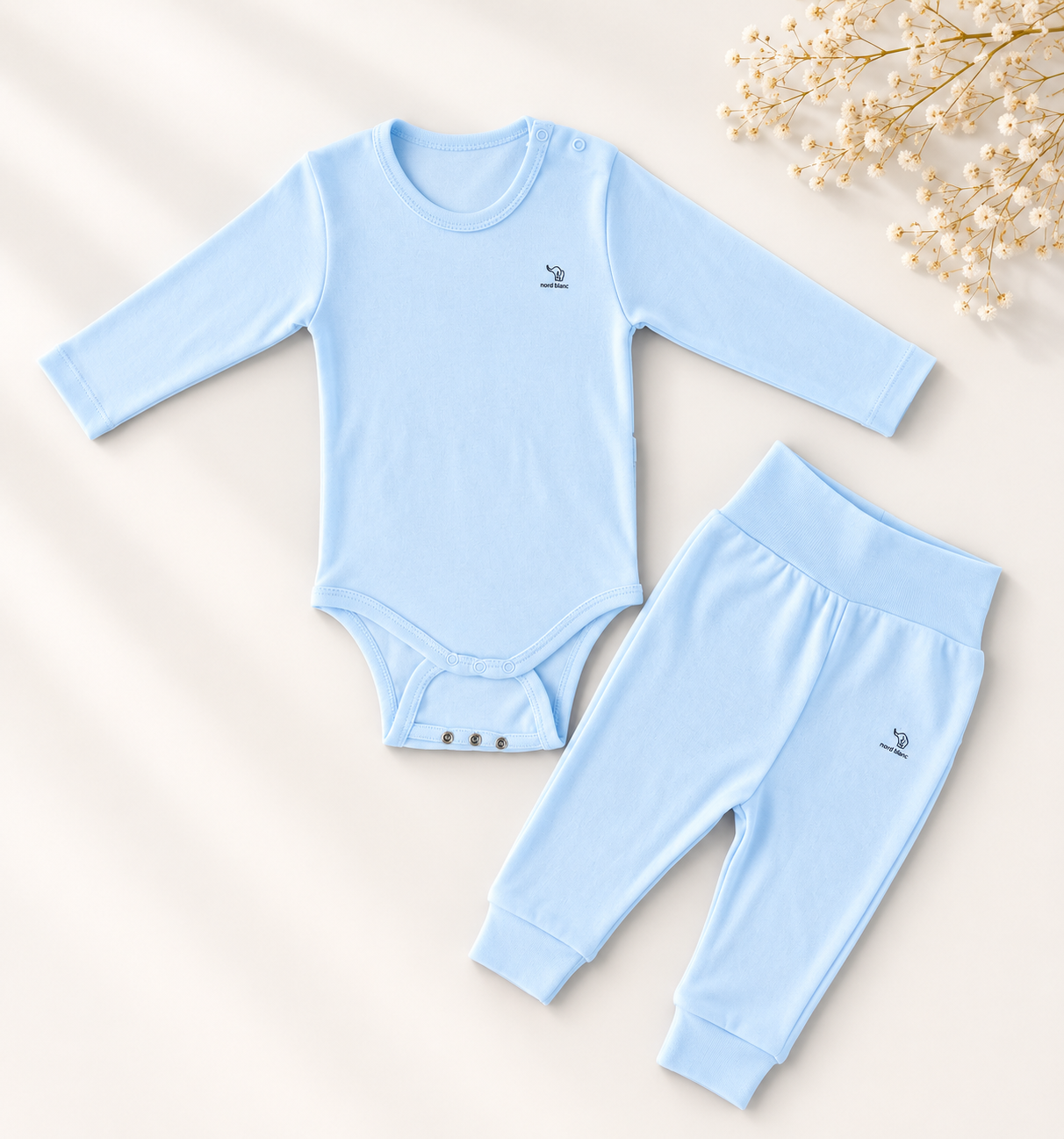 Nœud Blanc™ Organic Cotton Double Size Long Sleeves Body + 1 FREE PANTS