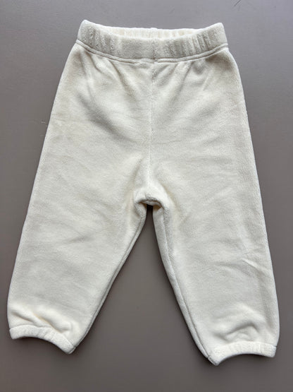 Creamy White Fleece Survetement 2 Pcs Set