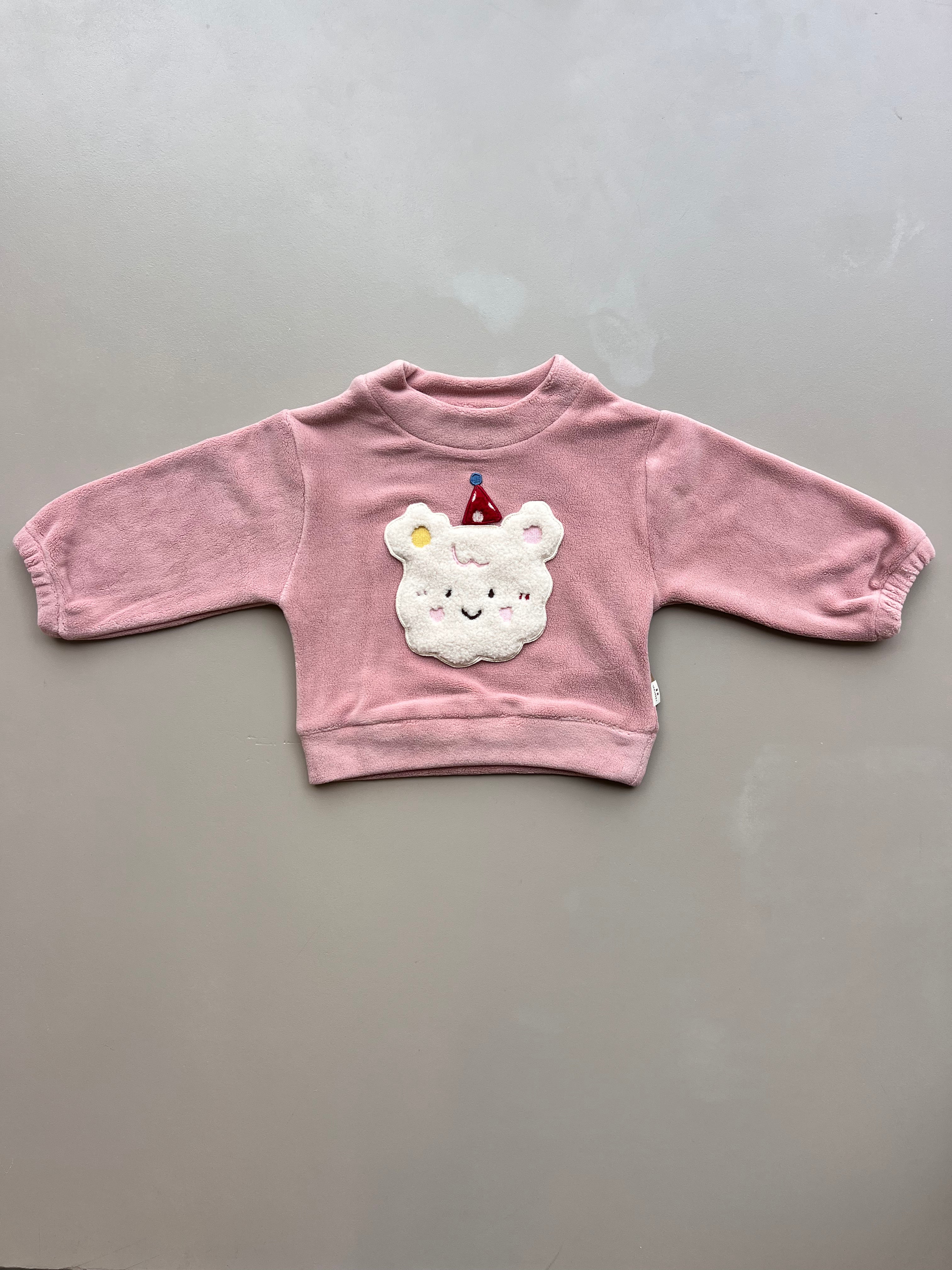 Pink Fleece Survetement 2 Pcs Set