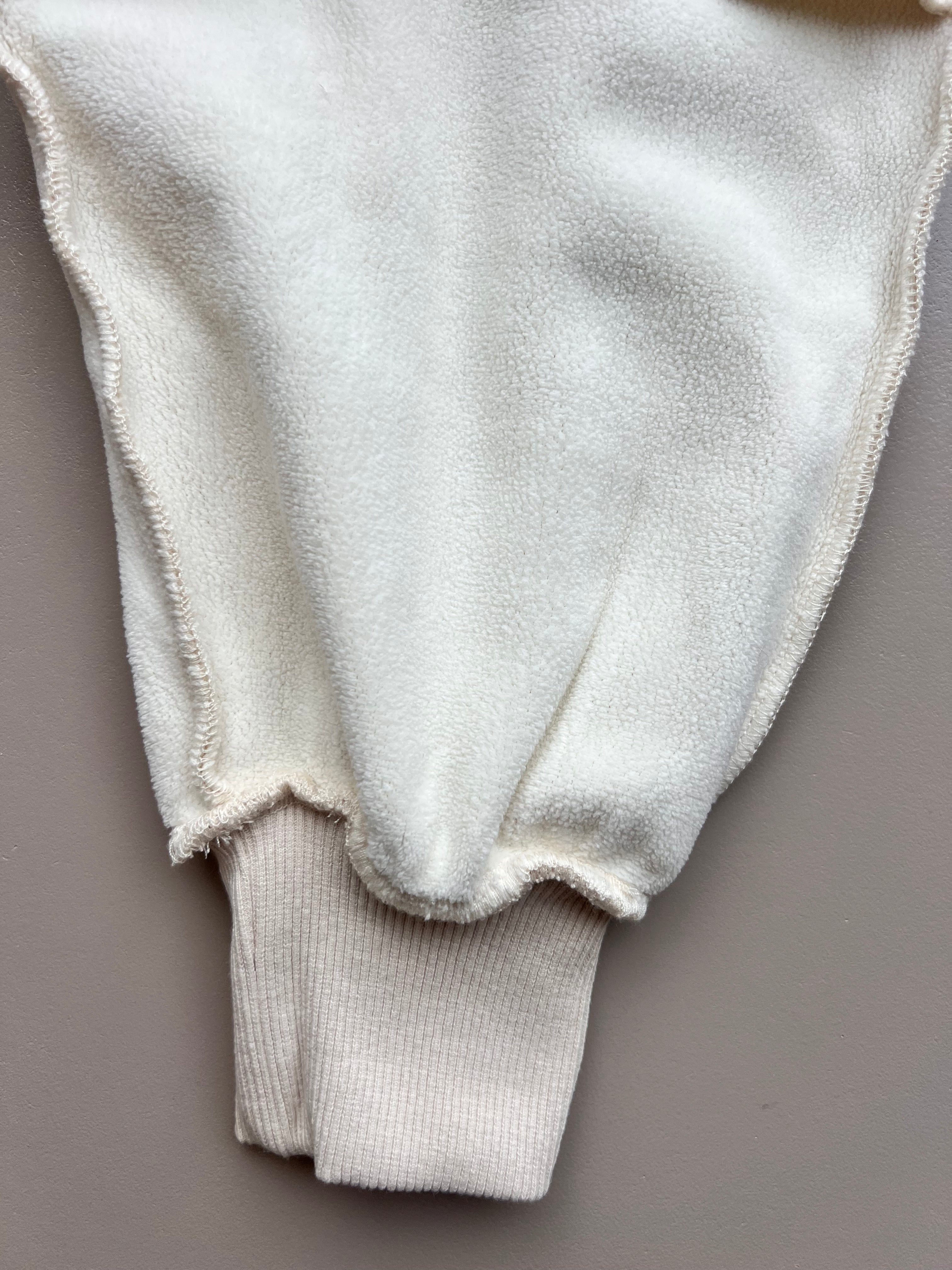 Beige Oversize Velvet Jogging