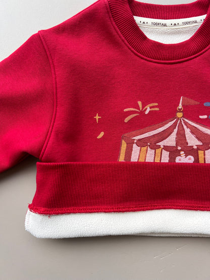 Graphic-Print Sweatshirt Fur Inside