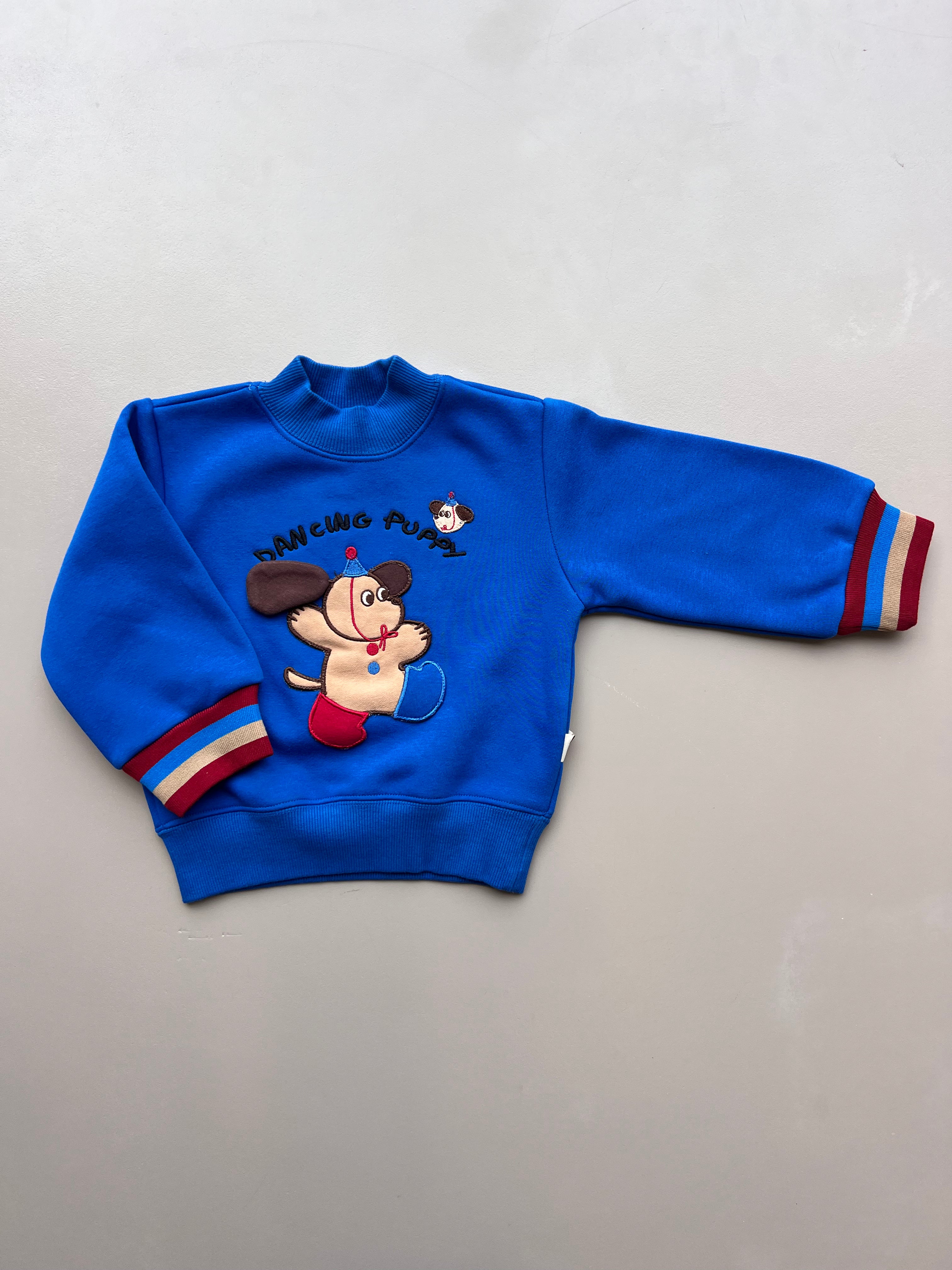 Navy Graphic-Print Puppy Sweatshirt