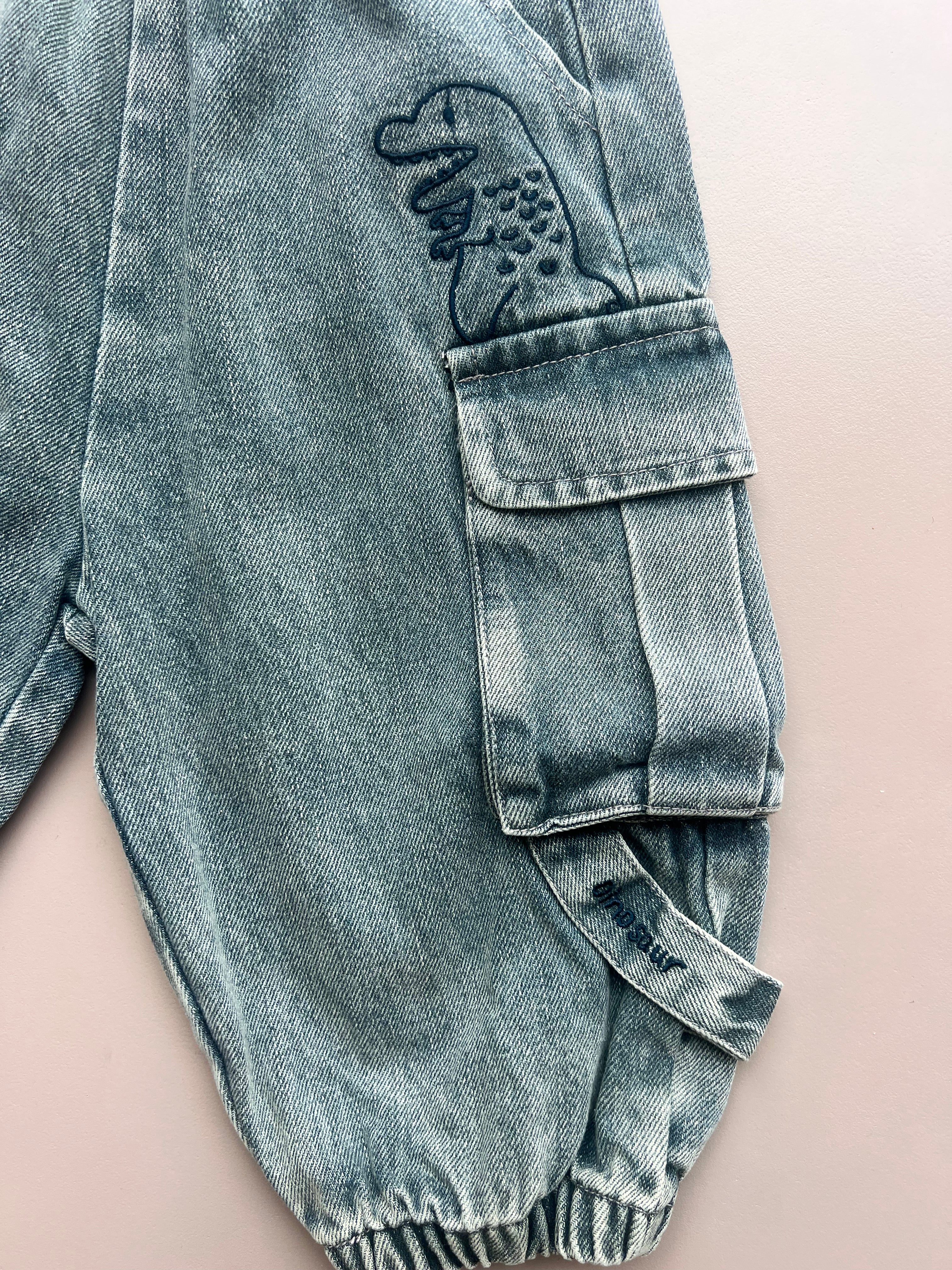 Bluish Denim Cargo Jeans