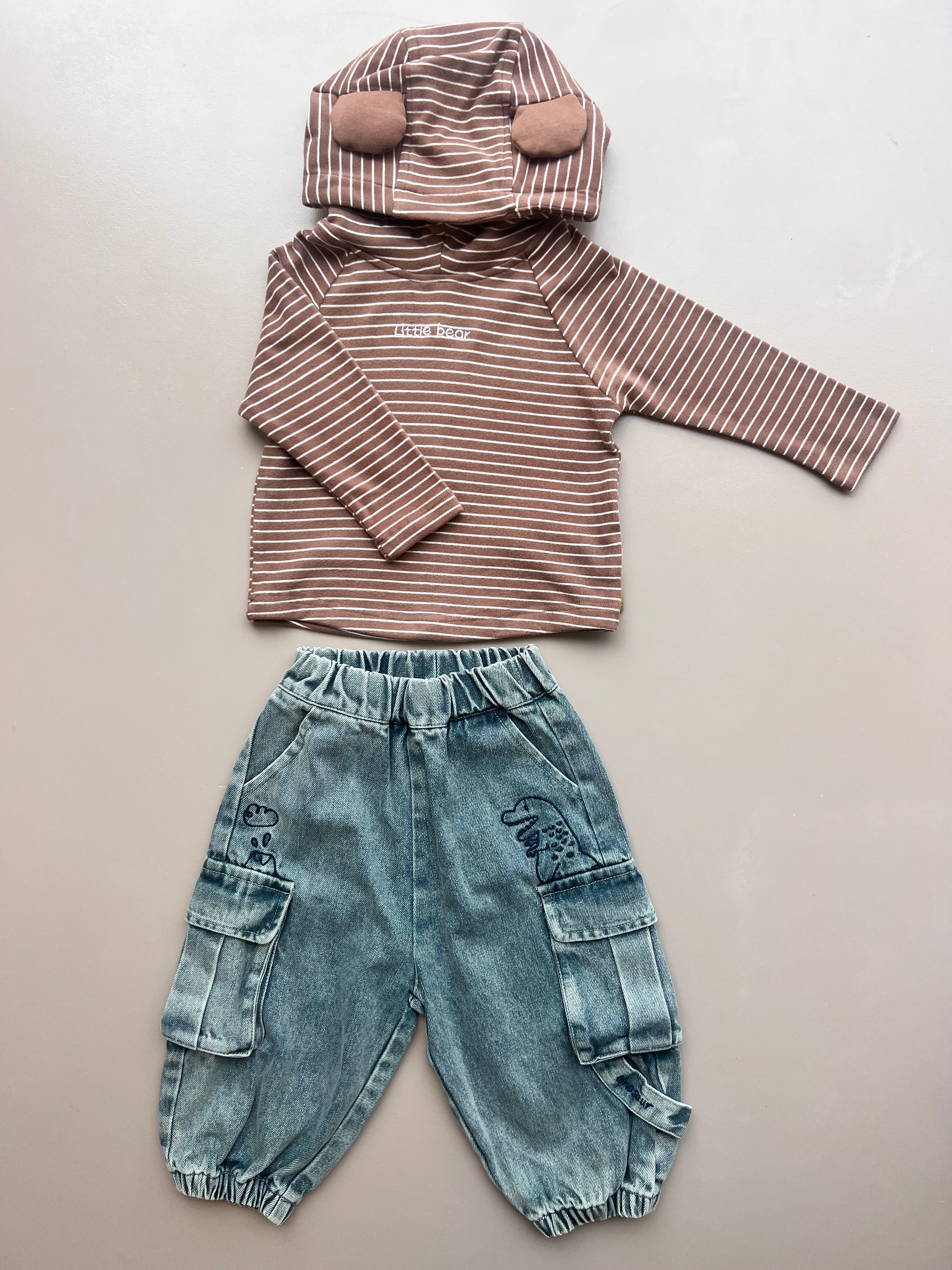 Bluish Denim Cargo Jeans