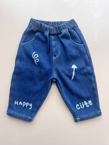 Dark Blue Denim Fur Inside