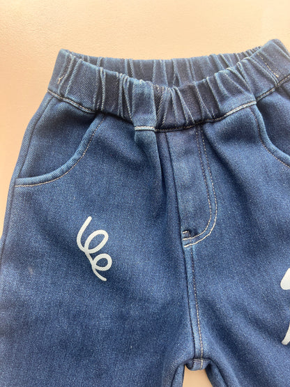 Dark Blue Denim Fur Inside